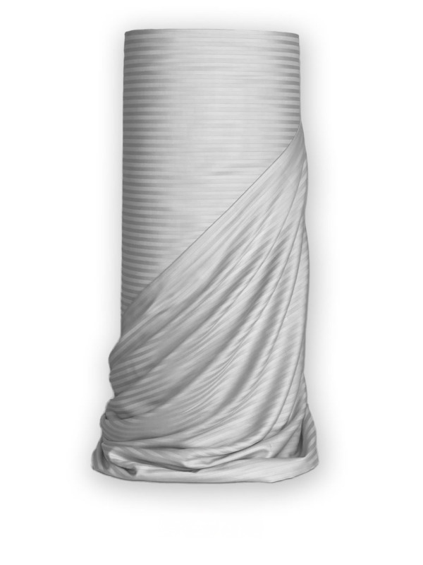 STRIPED SATIN 0.5CM V01 WHITE