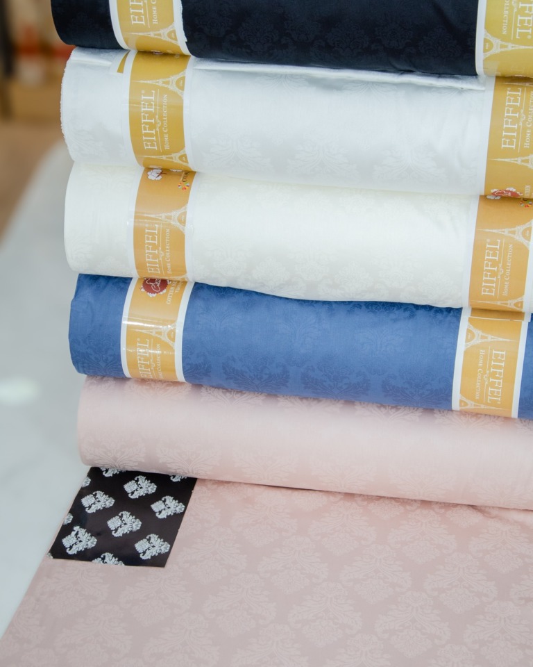 jacquard satin fabric selonya eiffel